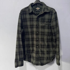 Harley-Davidson‎ Button down  fleece sweater jacket grey black